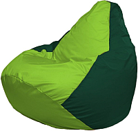 Бескаркасное кресло Flagman Груша Макси Г2.1-185 (салатовый/темно-зеленый) - 