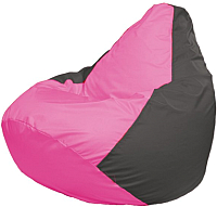 Бескаркасное кресло Flagman Груша Макси Г2.1-187 (розовый/темно-серый) - 