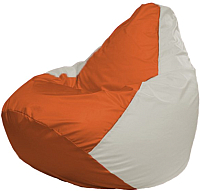 Бескаркасное кресло Flagman Груша Макси Г2.1-189 (оранжевый/белый) - 