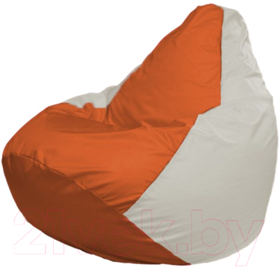 Бескаркасное кресло Flagman Груша Макси Г2.1-189 (оранжевый/белый)