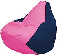 Бескаркасное кресло Flagman Груша Макси Г2.1-192 (розовый/темно-синий) - 