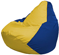 Бескаркасное кресло Flagman Груша Макси Г2.1-254 (желтый/синий) - 