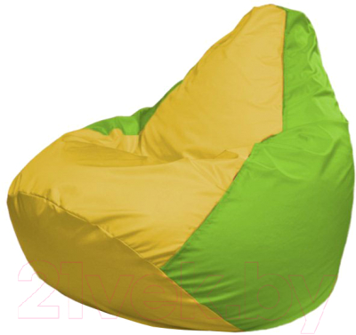 Бескаркасное кресло Flagman Груша Макси Г2.1-256 (желтый/салатовый)