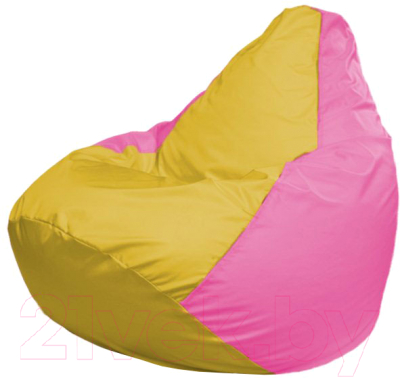 Бескаркасное кресло Flagman Груша Макси Г2.1-257 (желтый/розовый)