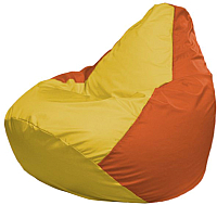Бескаркасное кресло Flagman Груша Макси Г2.1-258 (желтый/оранжевый) - 