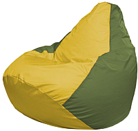 Бескаркасное кресло Flagman Груша Макси Г2.1-259 (желтый/оливковый) - 