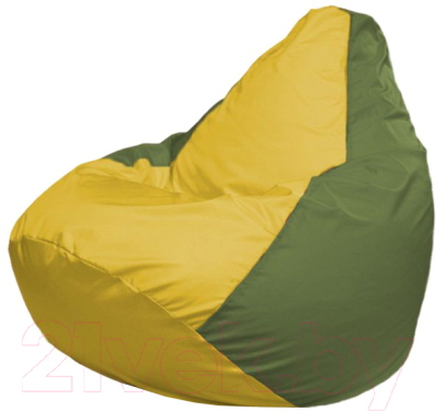 Бескаркасное кресло Flagman Груша Макси Г2.1-259 (желтый/оливковый)