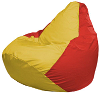 Бескаркасное кресло Flagman Груша Макси Г2.1-260 (желтый/красный) - 