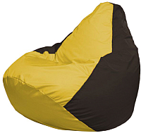 Бескаркасное кресло Flagman Груша Макси Г2.1-261 (желтый/коричневый) - 