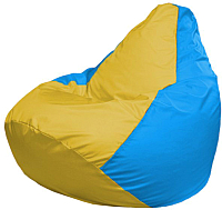 Бескаркасное кресло Flagman Груша Макси Г2.1-263 (желтый/голубой) - 