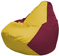 Бескаркасное кресло Flagman Груша Макси Г2.1-265 (желтый/бордовый) - 
