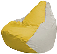Бескаркасное кресло Flagman Груша Макси Г2.1-266 (желтый/белый) - 