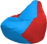 Бескаркасное кресло Flagman Груша Макси Г2.1-279 (голубой/красный) - 