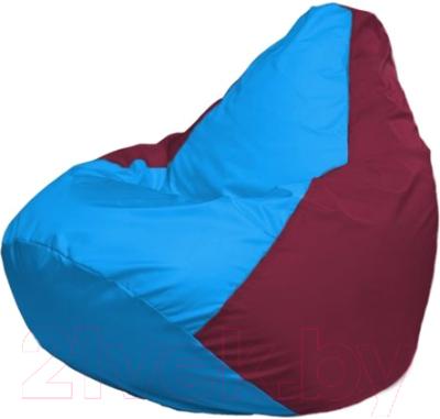 Бескаркасное кресло Flagman Груша Макси Г2.1-281 (голубой/бордовый)