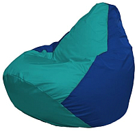 Бескаркасное кресло Flagman Груша Макси Г2.1-291 (бирюзовый/синий) - 