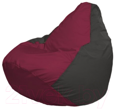 Бескаркасное кресло Flagman Груша Макси Г2.1-300 (бордовый/темно-серый)