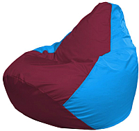 Бескаркасное кресло Flagman Груша Макси Г2.1-310 (бордовый/голубой) - 