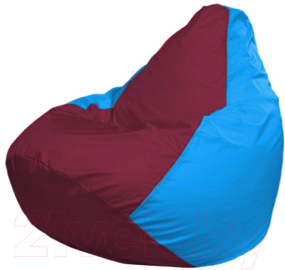 Бескаркасное кресло Flagman Груша Макси Г2.1-310 (бордовый/голубой)