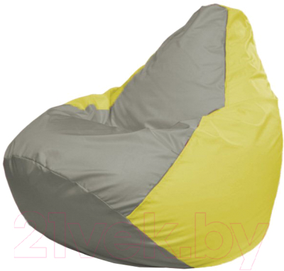 Бескаркасное кресло Flagman Груша Макси Г2.1-338 (серый/желтый)