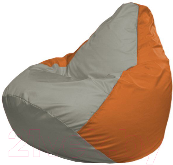 Бескаркасное кресло Flagman Груша Макси Г2.1-342 (серый/оранжевый)