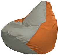 Бескаркасное кресло Flagman Груша Макси Г2.1-342 (серый/оранжевый) - 
