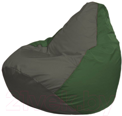 Бескаркасное кресло Flagman Груша Макси Г2.1-361 (темно-серый/зеленый)