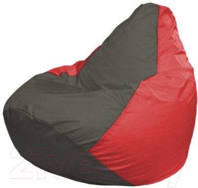 Бескаркасное кресло Flagman Груша Макси Г2.1-362 (темно-серый/красный)