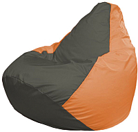 Бескаркасное кресло Flagman Груша Макси Г2.1-363 (темно-серый/оранжевый) - 