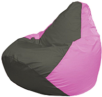 Бескаркасное кресло Flagman Груша Макси Г2.1-364 (темно-серый/розовый) - 