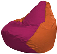 Бескаркасное кресло Flagman Груша Макси Г2.1-388 (фуксия/оранжевый) - 