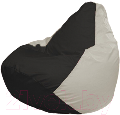 Бескаркасное кресло Flagman Груша Макси Г2.1-392 (черный/белый)