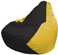 Бескаркасное кресло Flagman Груша Макси Г2.1-396 (черный/желтый) - 