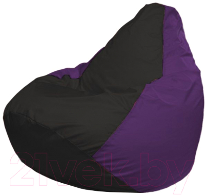 Бескаркасное кресло Flagman Груша Макси Г2.1-406 (черный/фиолетовый)