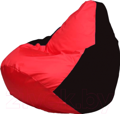 Бескаркасное кресло Flagman Груша Макси Г2.1-411 (черный/красный)