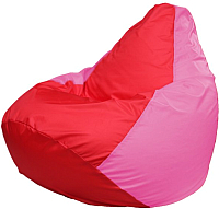 Бескаркасное кресло Flagman Груша Макси Г2.1-175 (красный/розовый) - 