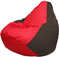 Бескаркасное кресло Flagman Груша Макси Г2.1-177 (красный/коричневый) - 