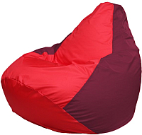 Бескаркасное кресло Flagman Груша Макси Г2.1-180 (красный/бoрдовый) - 