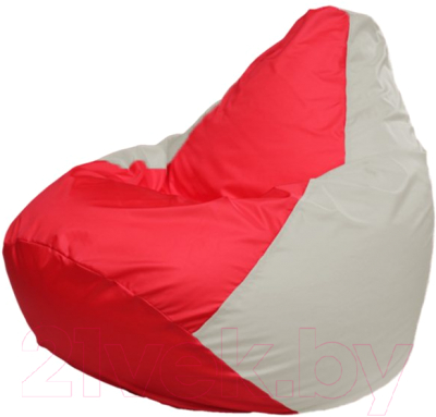 Бескаркасное кресло Flagman Груша Макси Г2.1-181 (красный/белый)
