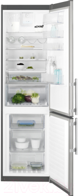 Холодильник с морозильником Electrolux EN3854NOX