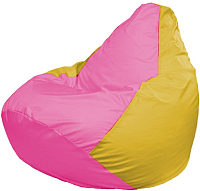 Бескаркасное кресло Flagman Груша Макси Г2.1-201 (розовый/желтый) - 