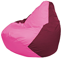 Бескаркасное кресло Flagman Груша Макси Г2.1-203 (розовый/бордовый) - 