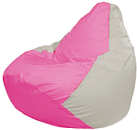 Бескаркасное кресло Flagman Груша Макси Г2.1-205 (розовый/белый) - 