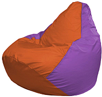 Бескаркасное кресло Flagman Груша Макси Г2.1-206 (оранжевый/сиреневый) - 