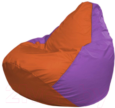 Бескаркасное кресло Flagman Груша Макси Г2.1-206 (оранжевый/сиреневый)