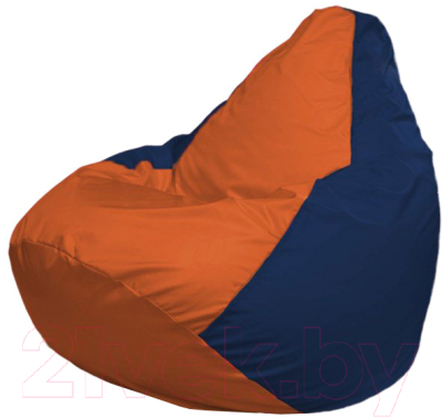 Бескаркасное кресло Flagman Груша Макси Г2.1-209 (оранжевый/темно-синий)