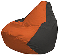 Бескаркасное кресло Flagman Груша Макси Г2.1-210 (оранжевый/темно-серый) - 