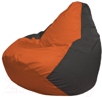 Бескаркасное кресло Flagman Груша Макси Г2.1-210 (оранжевый/темно-серый)