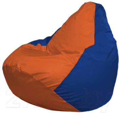 Бескаркасное кресло Flagman Груша Макси Г2.1-213 (оранжевый/синий)