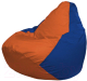 Бескаркасное кресло Flagman Груша Макси Г2.1-213 (оранжевый/синий) - 