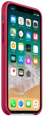 Чехол-накладка Apple Silicone Case для iPhone X Rose Red / MQT82